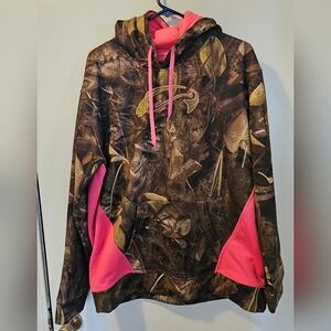 Fishouflage Camo & Pink Hoodie Women's Size XL